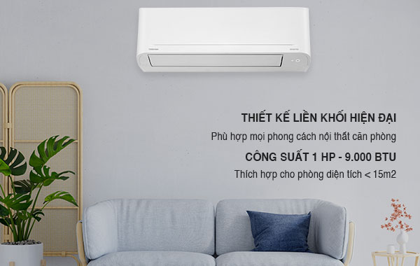 Máy lạnh Toshiba Inverter 1 HP RAS-H10S4KCV2G-V - Thiết kế nguyên khối sang trọng và hiện đại, công suất lạnh 1 HP
